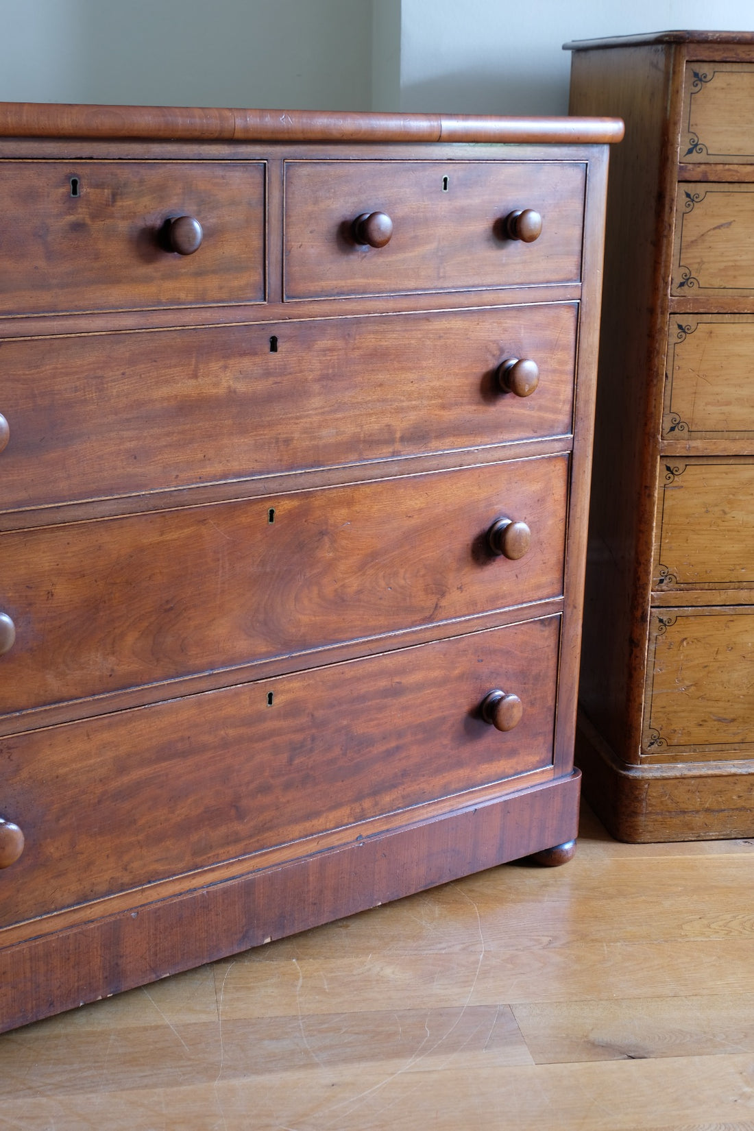 Victorian Mahogany Chest of Drawers – 2‑over‑3 Large Storage