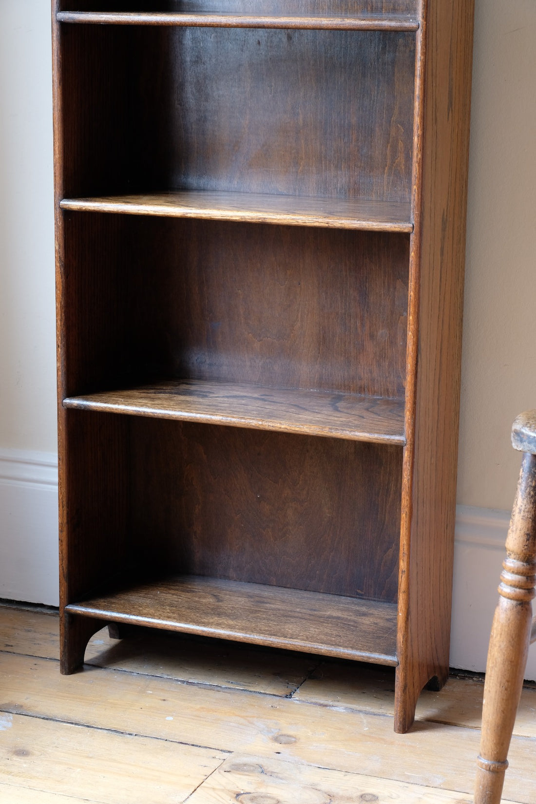 Waring and Gillow English Oak Gallery Top Bookcase Dated 1932