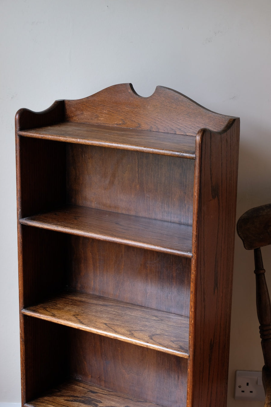 Waring and Gillow English Oak Gallery Top Bookcase Dated 1932