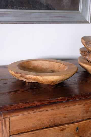 Burr Oak Turned Shallow Bowl 1001838