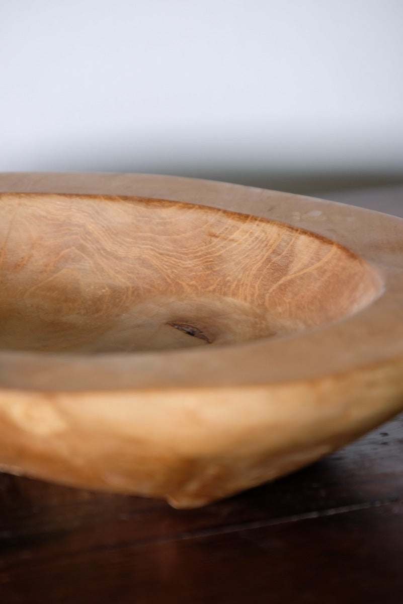 Burr Oak Turned Shallow Bowl 1001838