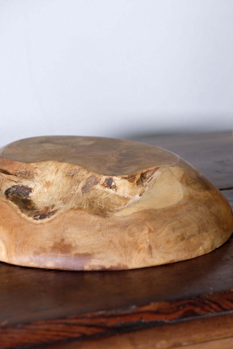 Burr Oak Turned Shallow Bowl 1001838