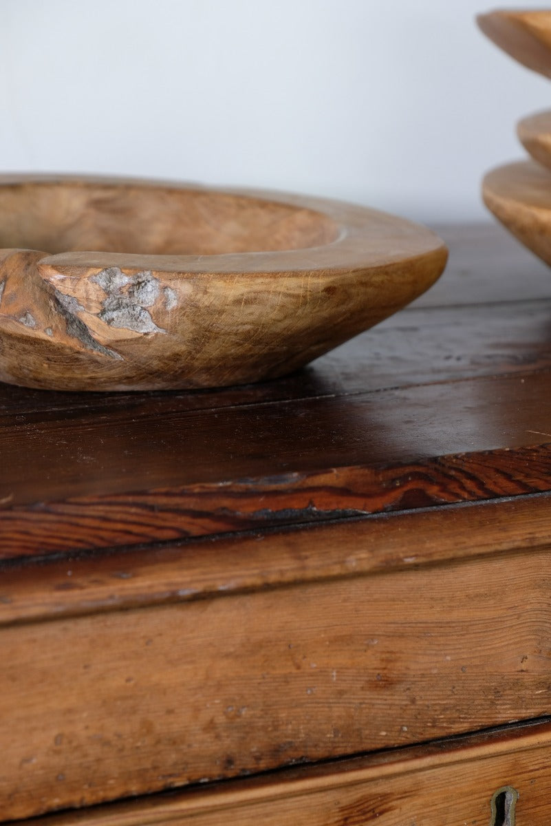 Burr Oak Turned Shallow Bowl 1001836