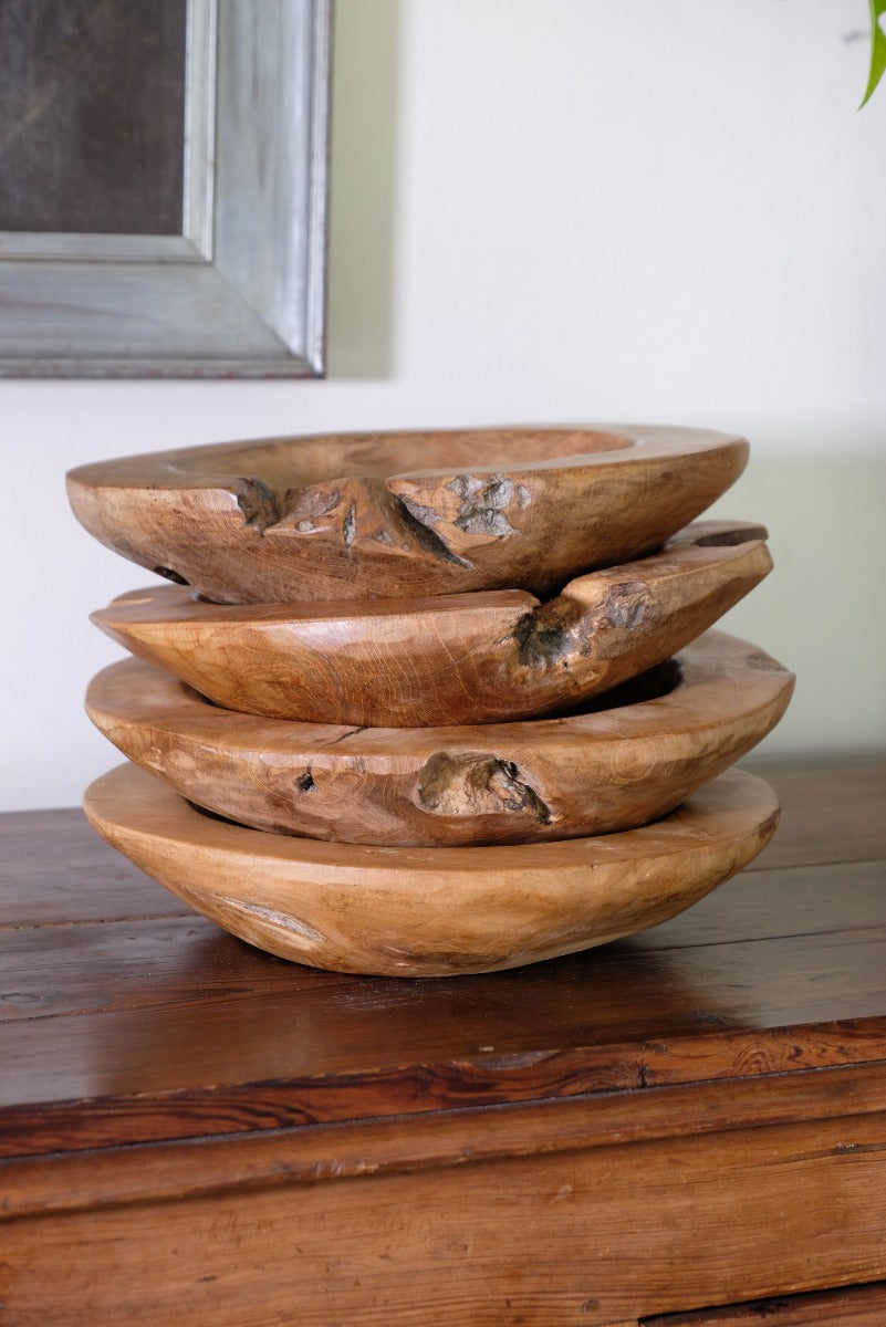 Burr Oak Turned Shallow Bowl 1001836