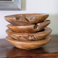 Burr Oak Turned Shallow Bowl 1001836