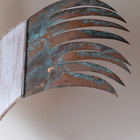 Martin Scorey primitive folk art cockerel sculpture on driftwood
