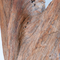 Primitive Carved Driftwood Folk Art Face Sculpture from Beachfound Wood