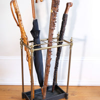 Edwardian Brass And Cast Iron Stick And Umbrella Stand Circa 1910