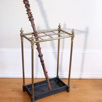Edwardian Brass And Cast Iron Stick And Umbrella Stand Circa 1910