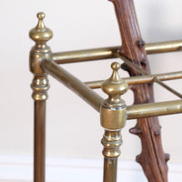 Brass Finial - Edwardian Brass And Cast Iron Stick And Umbrella Stand Circa 1910