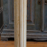 Pair Of Flute Marble Pedestal Stands With Cast Brass Tops 1001847