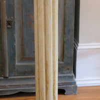 Pair Of Flute Marble Pedestal Stands With Cast Brass Tops 1001847