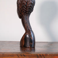 Carved Ebony Female Bust Sculpture Roland Ogiamien 1980 African Art