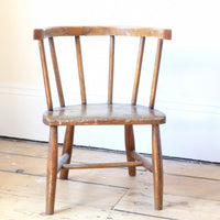 19th Century Bow Back Childs Stick Back Chair Elm & Beech