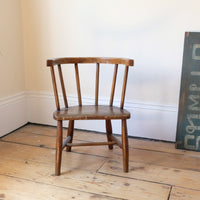 19th Century Bow Back Childs Stick Back Chair Elm & Beech