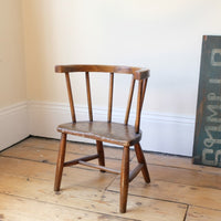 19th Century Bow Back Childs Stick Back Chair Elm & Beech