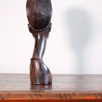 Carved Ebony Male Bust Sculpture Roland Ogiamien 1980 African Art
