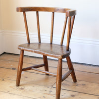 19th Century Bow Back Childs Stick Back Chair Elm & Beech