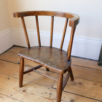 19th Century Bow Back Childs Stick Back Chair Elm & Beech