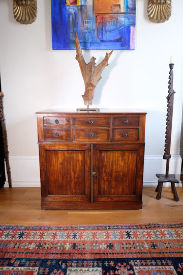 Antique George III Mahogany Sideboard – Multi-Drawer Cupboard Design