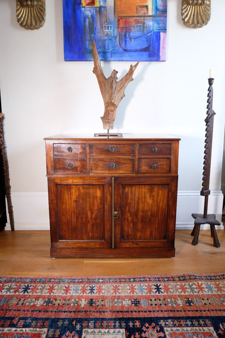 Antique George III Mahogany Sideboard – Multi-Drawer Cupboard Design