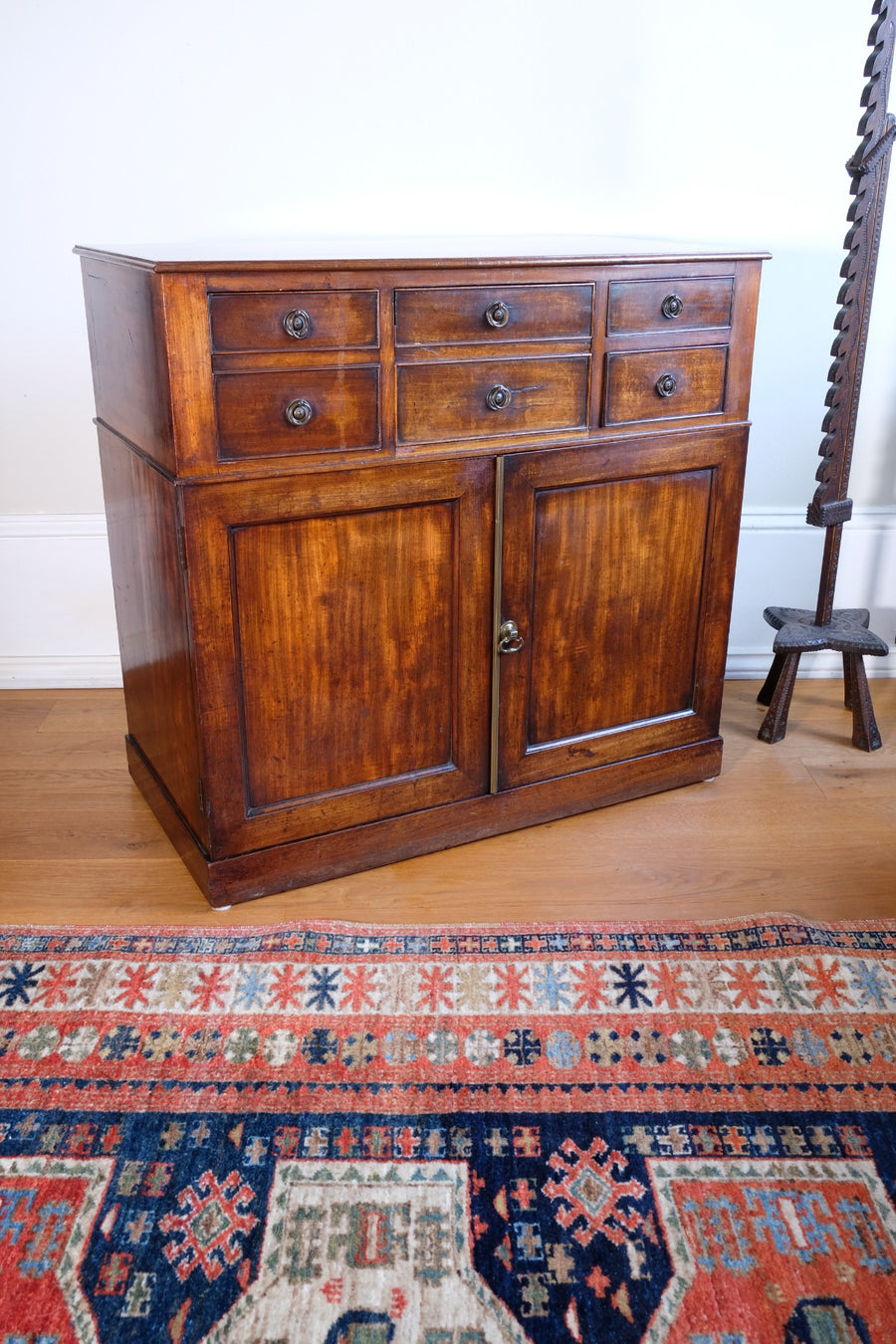 Antique George III Mahogany Sideboard – Multi-Drawer Cupboard Design