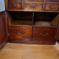 Antique George III Mahogany Sideboard – Multi-Drawer Cupboard Design