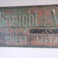 Vintage Mid-Century Hand-Painted Advertising Sign – Rare Distressed Original