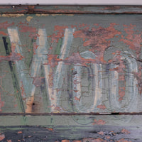 Vintage Mid-Century Hand-Painted Advertising Sign – Rare Distressed Original