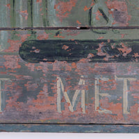 Vintage Mid-Century Hand-Painted Advertising Sign – Rare Distressed Original