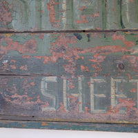 Vintage Mid-Century Hand-Painted Advertising Sign – Rare Distressed Original