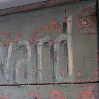 Vintage Mid-Century Hand-Painted Advertising Sign – Rare Distressed Original