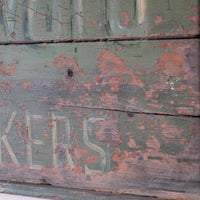 Vintage Mid-Century Hand-Painted Advertising Sign – Rare Distressed Original