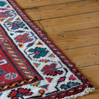 Middle Eastern Highly Decorated Vintage Rug Circa 1950's