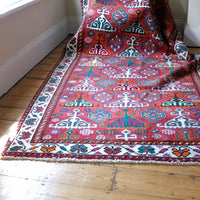 Middle Eastern Highly Decorated Vintage Rug Circa 1950's