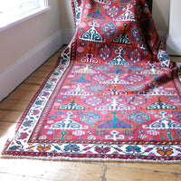 Middle Eastern Highly Decorated Vintage Rug Circa 1950's