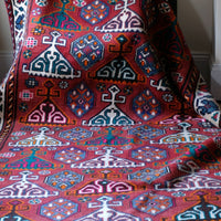 Middle Eastern Highly Decorated Vintage Rug Circa 1950's