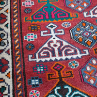 Middle Eastern Highly Decorated Vintage Rug Circa 1950's