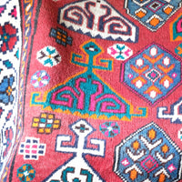 Middle Eastern Highly Decorated Vintage Rug Circa 1950's