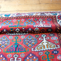 Middle Eastern Highly Decorated Vintage Rug Circa 1950's