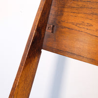 Antique Oak Folding Chapel Saddle Seat Bench Circa 1910