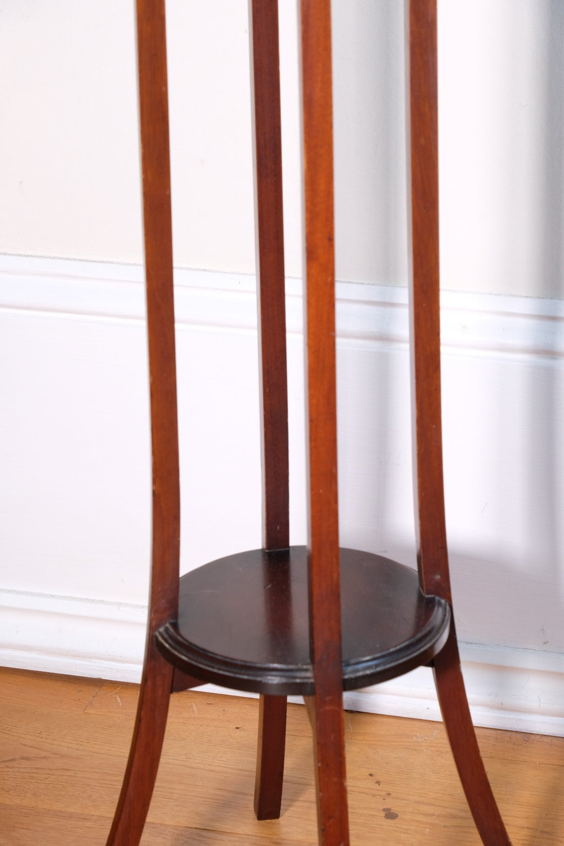 Antique Mahogany Torchère or Plant Stand with Pierced Gallery