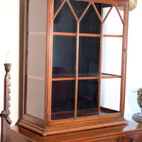 Mahogany Astral Glazed Wall Display Cupboard c 1910