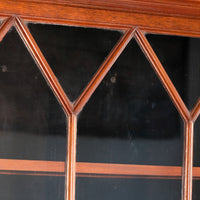 Mahogany Astral Glazed Wall Display Cupboard c 1910