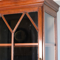 Mahogany Astral Glazed Wall Display Cupboard c 1910