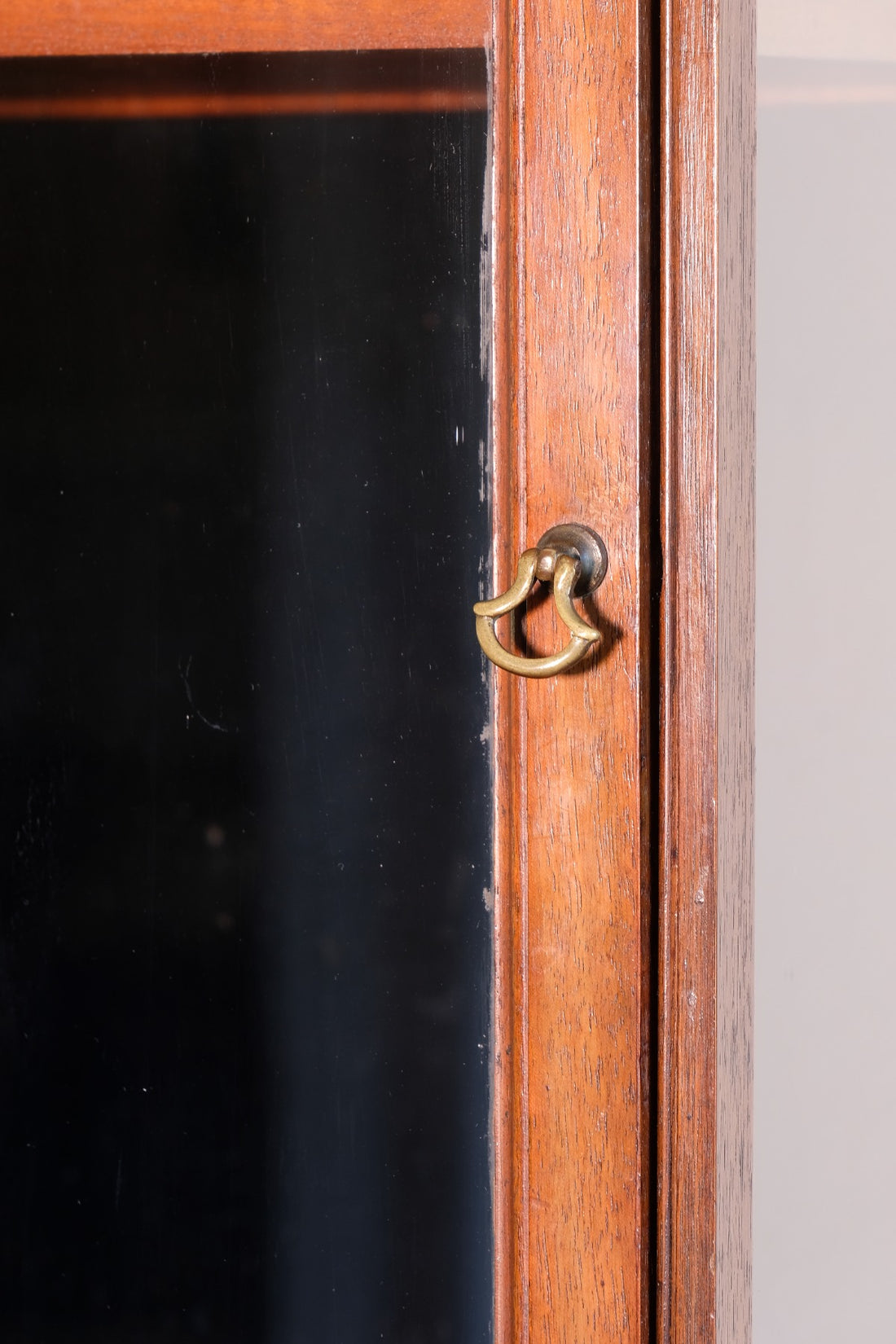 Mahogany Astral Glazed Wall Display Cupboard c 1910