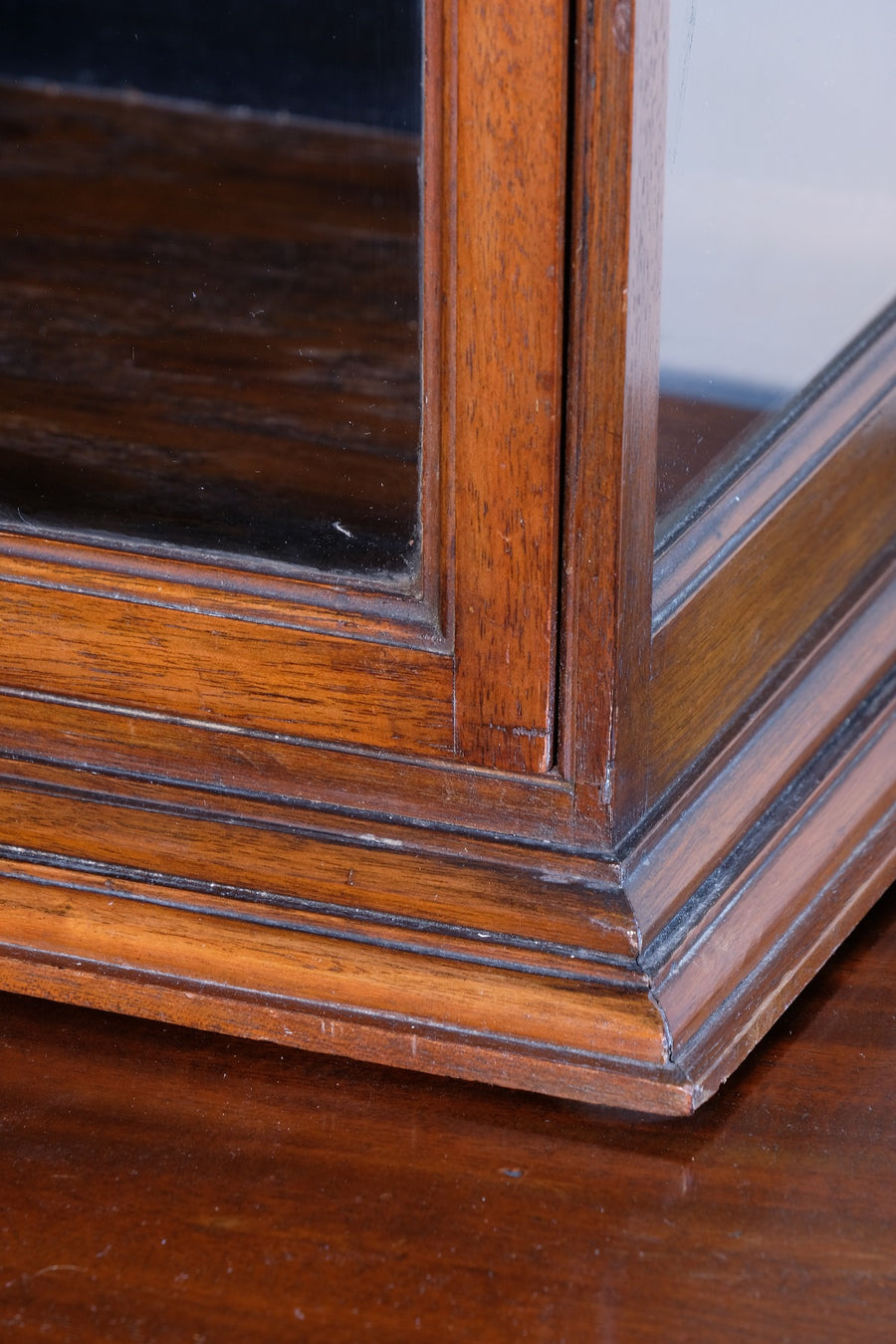 Mahogany Astral Glazed Wall Display Cupboard c 1910