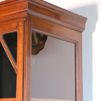 Mahogany Astral Glazed Wall Display Cupboard c 1910