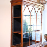 Mahogany Astral Glazed Wall Display Cupboard c 1910