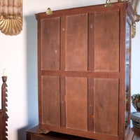 Mahogany Astral Glazed Wall Display Cupboard c 1910